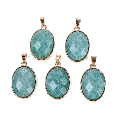 Natural Amazonite Pendants G-Q606-92G-05-1