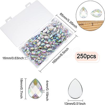 Flat Back Imitation Taiwan Acrylic Rhinestone Cabochons GACR-FG0001-04-1