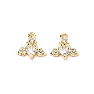 Brass Micro Pave Cubic Zirconia Pendants KK-A259-13G-1