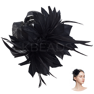 Women's Feather Aligator Hair Clips OHAR-WH0034-13A-1