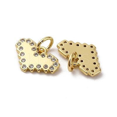 Brass Micro Pave Cubic Zirconia Pendants KK-P308-12G-1