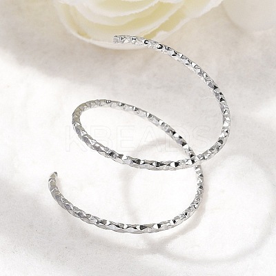 Adjustable 304 Stainless Steel Cuff Rings LS-RJEW-D335-02P-1