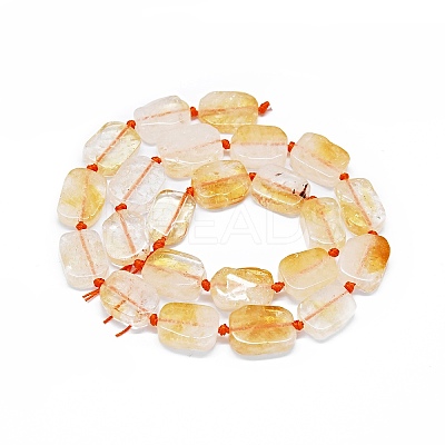 Heated Natural Citrine Beads Strands G-F725-13-1
