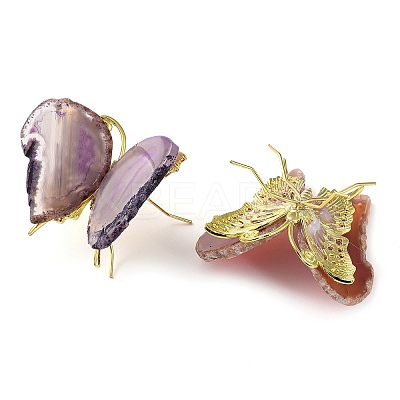 Dyed & Heated Natural Agate Display Decorations DJEW-M011-01G-1
