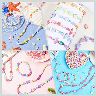 500Pcs Craft Style Acrylic Beads MACR-SP0001-43-1