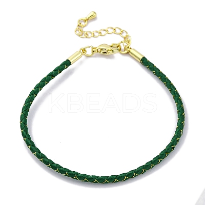Polyester Cord Braided Bracelet Makings MAK-Z003-01G-21-1