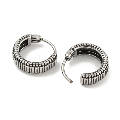 316 Surgical Stainless Steel Hoop Earrings EJEW-D096-09J-AS-1