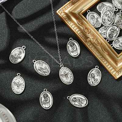 20Pcs 4 Style Tibetan Style Alloy Pendants TIBEP-CJ0001-20-1