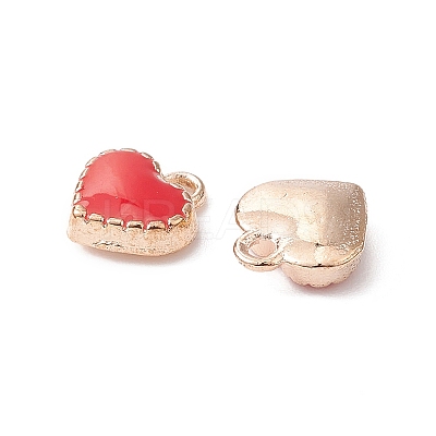 Heart Alloy Enamel Charms ENAM-YW0002-85A-1