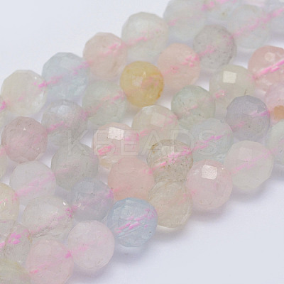 Natural Morganite Beads Strands G-L478-19-6mm-1