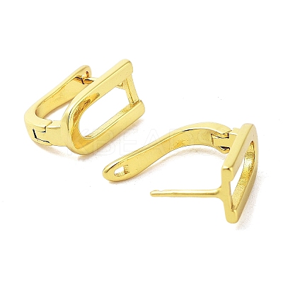 Brass Letter Stud Earrings for Women EJEW-A038-01U-G-1