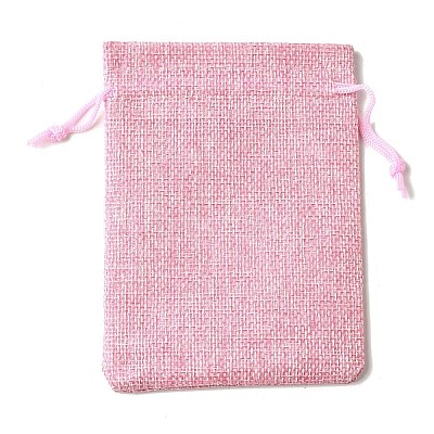 12Pcs 12 Styles Valentine's Day Printed Rectangle Burlap Cloth Packing Pouches ABAG-U006-02C-1