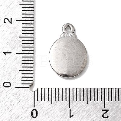 304 Stainless Steel Pave Rhinestone Pendants STAS-G369-14P-1