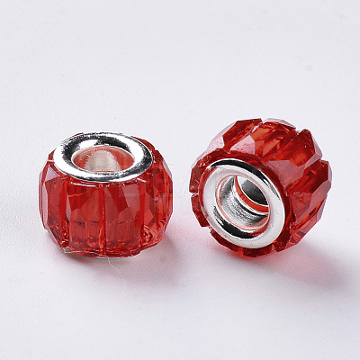 Transparent Resin European Beads RPDL-Q023-A-C-1