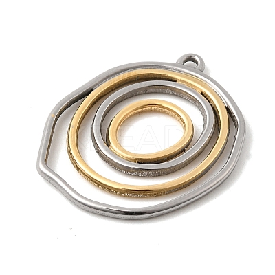 Ion Plating(IP) 304 Stainless Steel Pendants STAS-M312-02GP-1