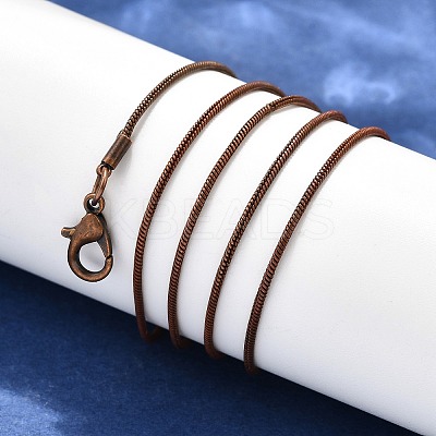 Brass Round Snake Chain Necklace Making KK-F763-07R-1