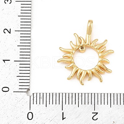 Brass Micro Pave Cubic Zirconia Pendants KK-B165-01G-1