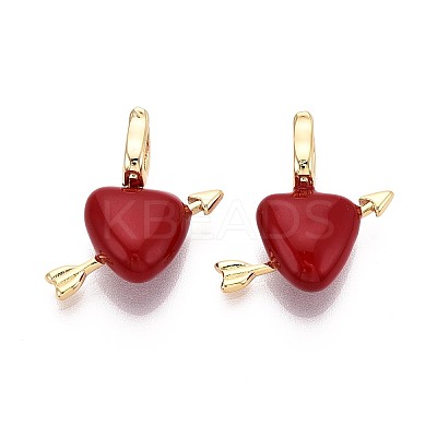 Brass Enamel Pendants KK-T072-20G-1
