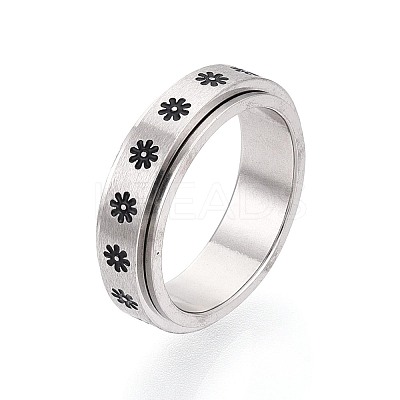 201 Stainless Steel Rotating Fidget Band Ring MATO-PW0001-059B-04-1