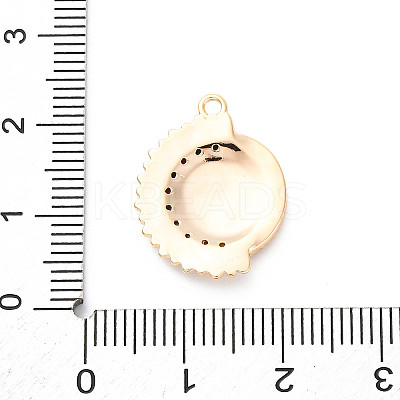 Brass Micro Pave Cubic Zirconia Pendants KK-D360-23G-1