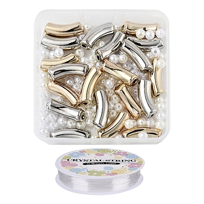 DIY Chunky Tube Beads Bracelet Making Kit DIY-YW0005-16-1