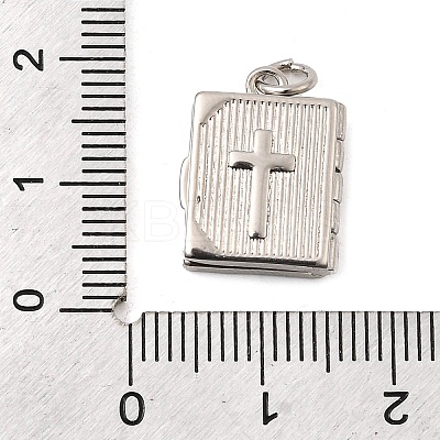 Book with Cross Brass Pendants KK-I364-49P-1