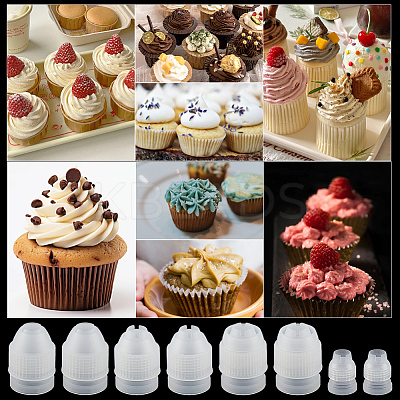 12Pcs 4 Styles Plastic Icing Piping Bag Nozzle Converter KY-SP0001-43-1