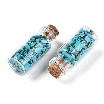 Glass Wishing Bottle Display Decorations AJEW-T013-02F-1