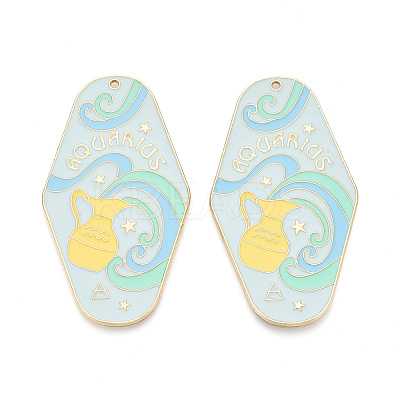 Rack Plating Alloy and Enamel Big Pendants X1-ENAM-T021-29K-1