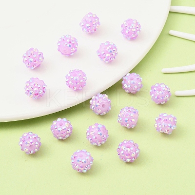 AB-Color Resin Rhinestone Beads RESI-S315-10x12-10-1