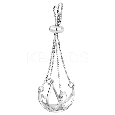 Anti-Tarnish 1Pc Sterling Silver Flower Pendant Blank for Irregular Gemstone Cabochon Pendant Settings FIND-PH0017-33P-1
