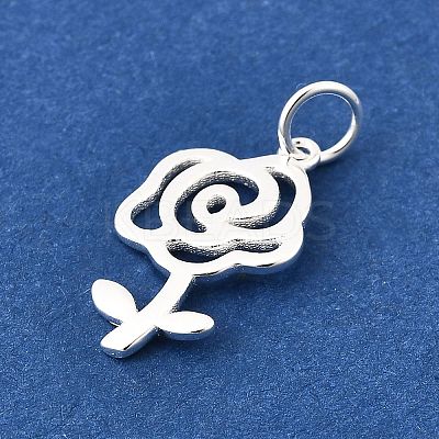 Valentine's Day 925 Sterling Silver Rose Pendants STER-G046-01S-1