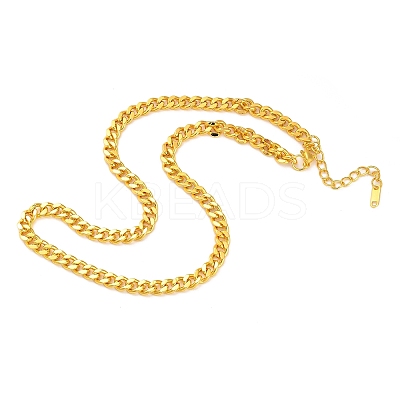 304 Stainless Steel Cuban Link Chain Necklaces for Women Men NJEW-G161-02G-1