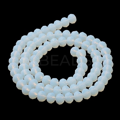 Imitation Jade Solid Color Glass Beads Strands EGLA-A034-J6mm-MD06-1