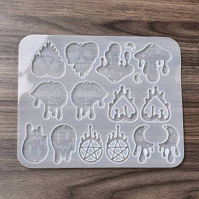 DIY Halloween Theme Pendant Silicone Molds DIY-I102-05-1