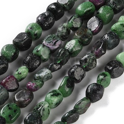 Natural Ruby in Zoisite Beads Strands G-P497-01C-50-1