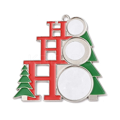 Christmas Themed Sublimation Blank Alloy Pendant Decorations LS-DIY-L070-01B-1