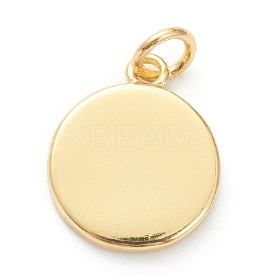 Brass Enamel Pendants KK-P200-11E-G-1