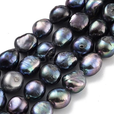 Dyed Natural Cultured Freshwater Pearl Beads Strands PEAR-P062-36C-1