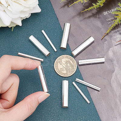 304 Stainless Steel Tube Beads STAS-UN0014-57S-1