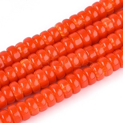Handmade Millefiori Glass Beads Strands LAMP-T021-28A-02-1