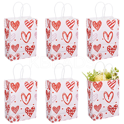 6Pcs Rectangle Paper Packaging Bags CARB-DJ0001-01-1