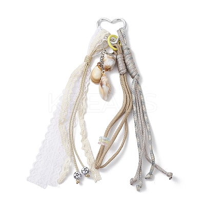 Polyester & Spandex Cord Ropes Pendant Decorations HJEW-JM03850-1