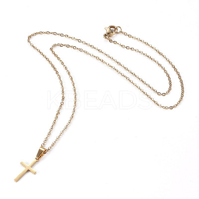 304 Stainless Steel Pendant Necklaces LS-NJEW-I237-03G-1