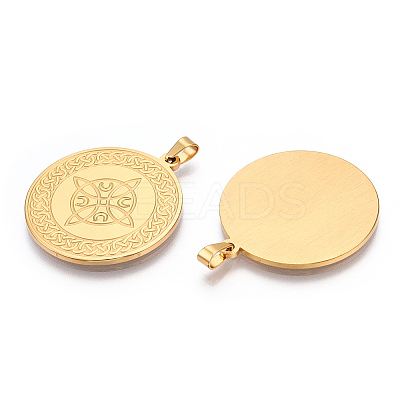 304 Stainless Steel Pendants STAS-P321-03G-1