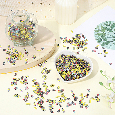 100G Back-to-School Season Polymer Clay Cabochons CLAY-SC0002-80-1