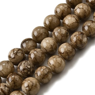 Natural Dyed Marble Beads Strands G-D315-A01-03-12mm-1