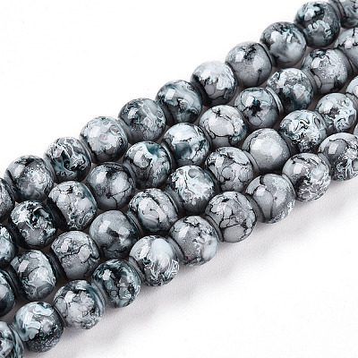 Baking Paint Glass Beads Strands DGLA-N003-6mm-A06-1