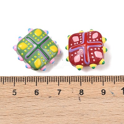 Glass Imitation Jade Beads GLAA-L051-03-1