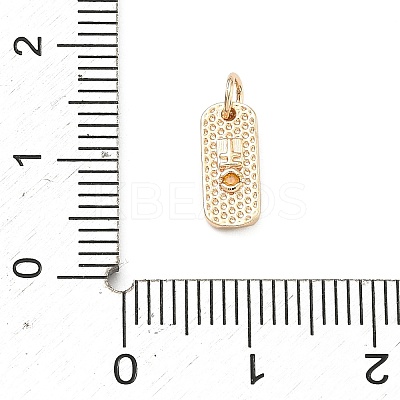 Five Elements Theme Brass Micro Pave Clear Cubic Zirconia Charms KK-F934-02E-G-1